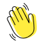 Waving hand emoji
