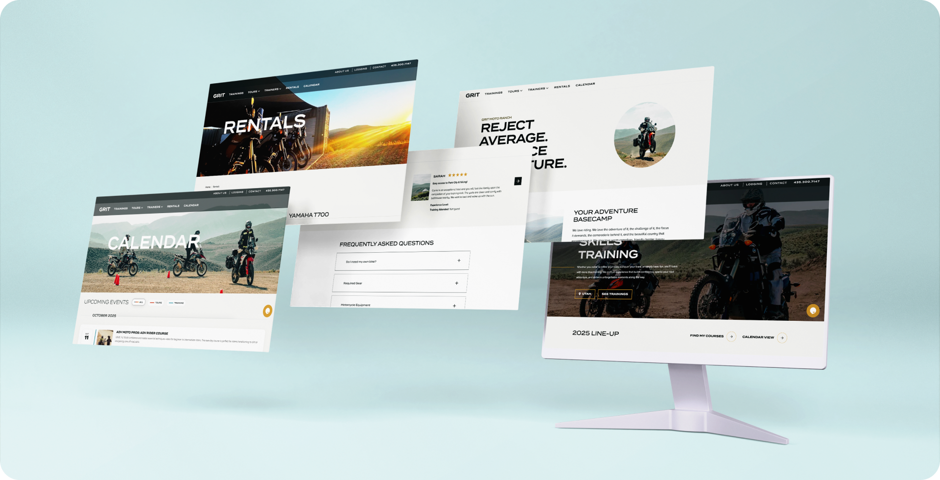 Grit project banner showing a person on a motorbike